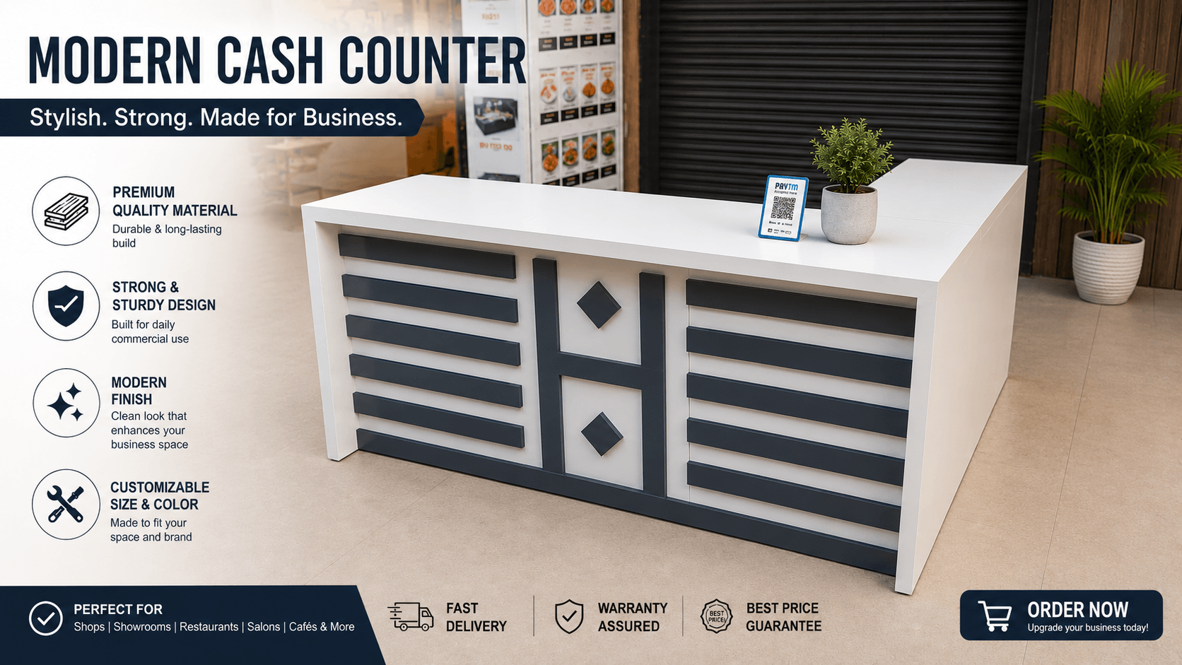 L-Shaped Reception Desk Dahisar